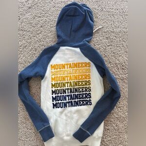 PINK WVU Mountaineers zip up hoodie